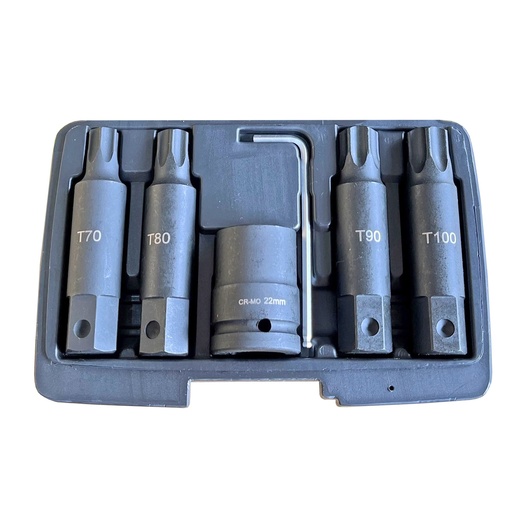 [SW1013] ⬡ 3/4" Dr. Bit socket impact set (TORX) 6pcs. (SW1013, ELLIENT TOOLS)