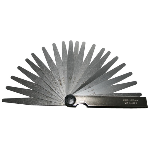 [15200] ⬡ Feeler gauge set, 20 blades, 0.05–1.00 mm (15200, VOREL)