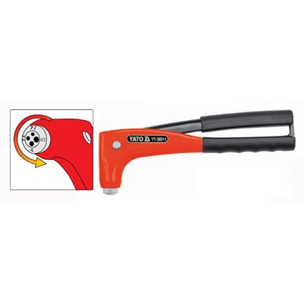 [YT36011] ⬡ Hand riveter with rotary head (YT36011, YATO)