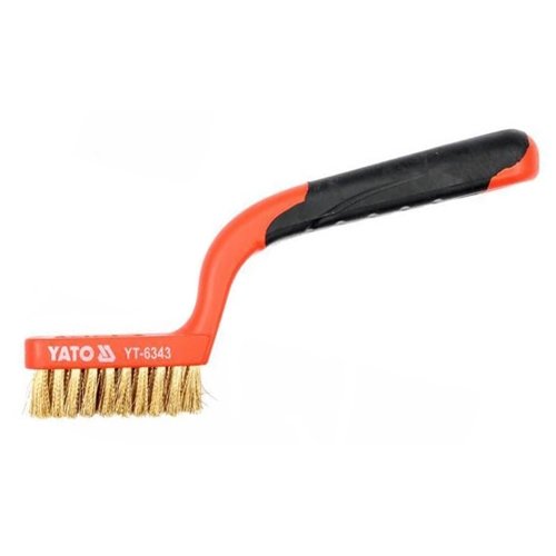 [YT6343] ⬡ Brass brush with plastic handle (YT6343, YATO)