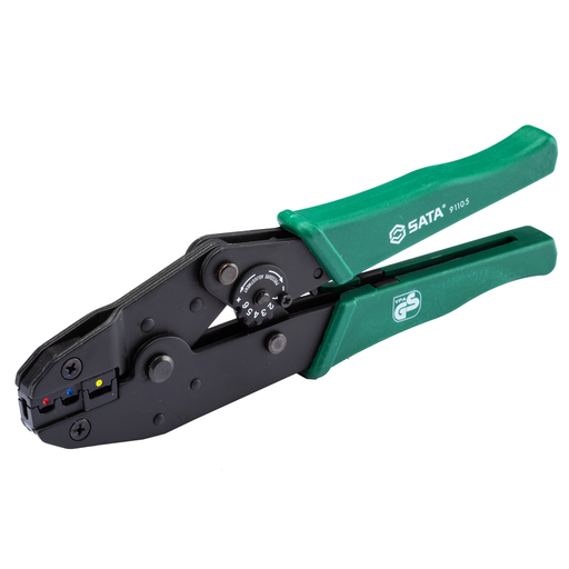 [S91105] ⬡ Ratchet crimping pliers for insulated terminals (S91105, SATA)