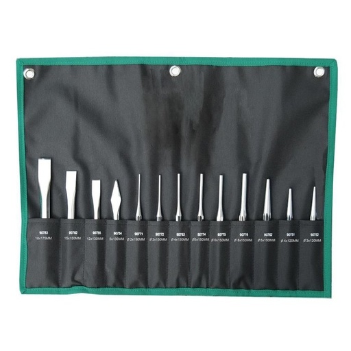 [S09164] ⬡ Chisel and punch set 13pcs. (S09164, SATA)