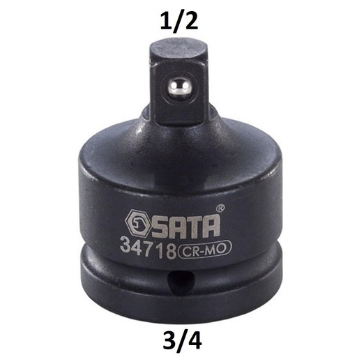 [S34718] ⬡ Smūginis adapteris 3/4"(F) - 1/2"(M) (S34718, SATA)