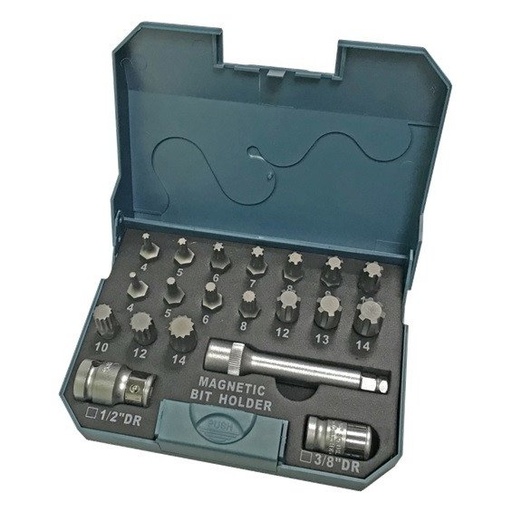 [SB2127] ⬡ Power bit set 20pcs SPLINE, RIBE (SB2127, ELLIENT TOOLS)