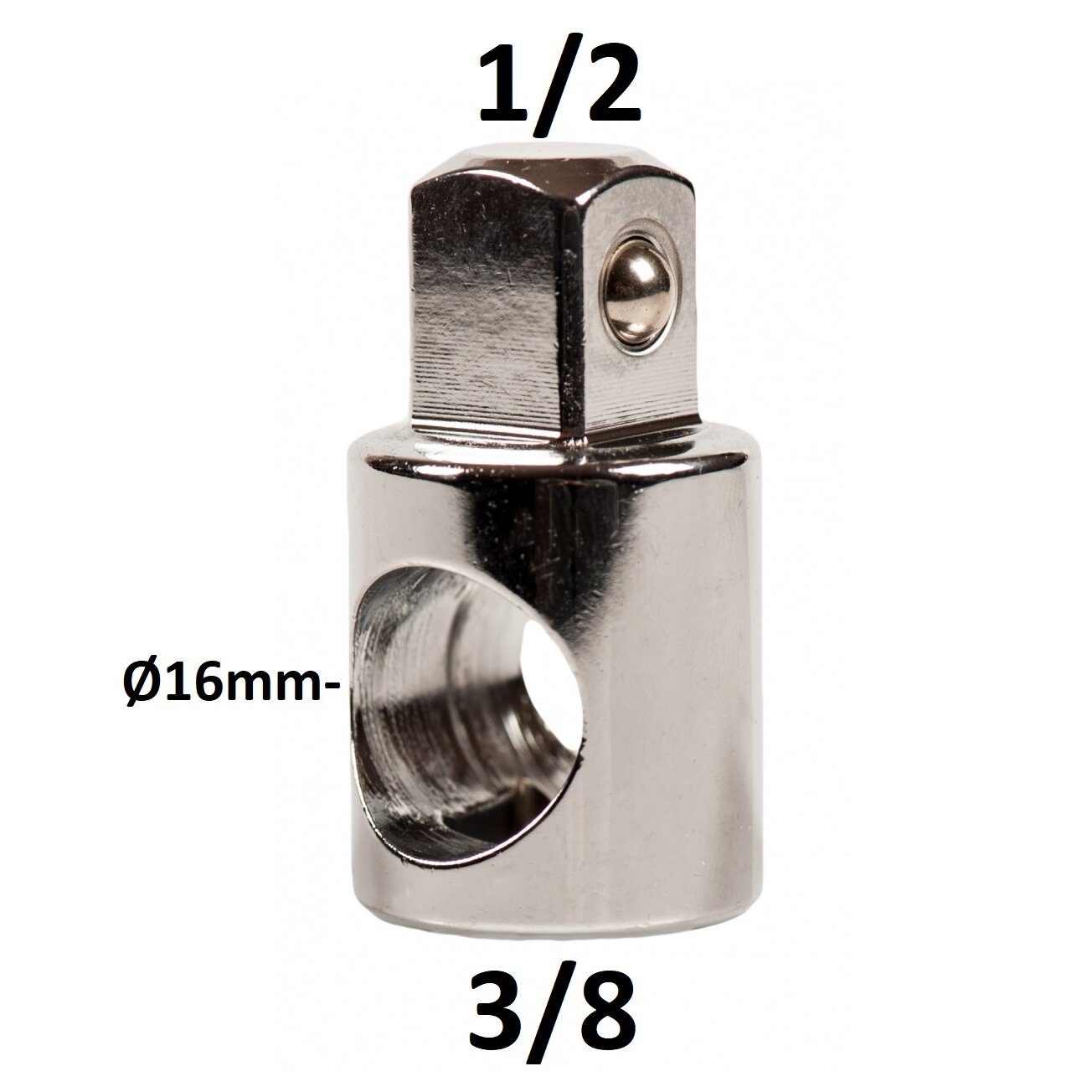 ⬡ Dr. 3-way adapter 3/8" - 1/2" (CL203202, CHANGLU TOOLS)