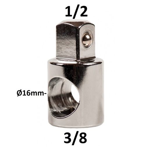 [CL203202] ⬡ Trijų krypčių adapteris 3/8" - 1/2" (CL203202, CHANGLU TOOLS)