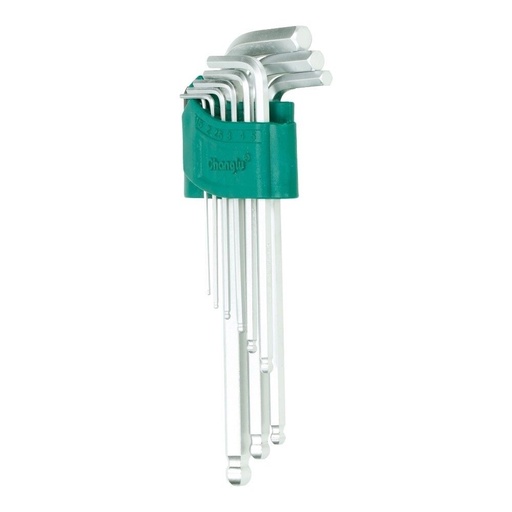 [CL401902] ⬡ L-type hex key ball point set 9pcs. (CL401902, CHANGLU TOOLS)