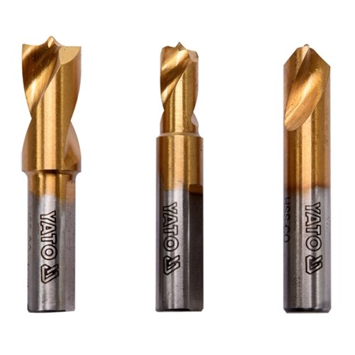[YT28921] ⬡ Drill welding points set 3pcs. (6.5-10mm) (cobalt) (YT28921, YATO)