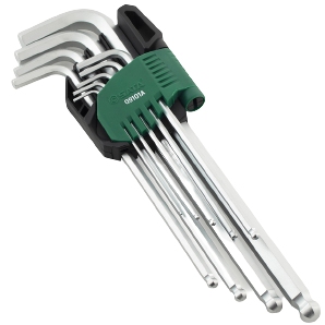 [S09101A] ⬡ Hex key extra long ball point set 9 pcs (1.5-10 mm) (S09101A, SATA)