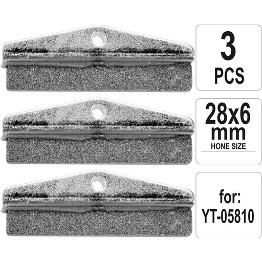 [YT05815] ⬡ Stone set 3pcs for cylinder honing tool 19-63mm (YT05815, YATO)