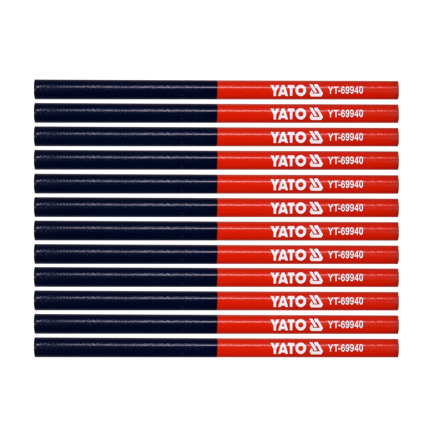 ⬡ Technical pencil (blue/red) 12 pcs (YT69940, YATO)