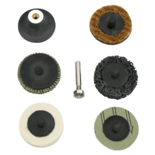 [SP53] ⬡ Surface preparation kit (7pcs) 2" 50mm with shank 1/4" (SP53, HYMAIR)