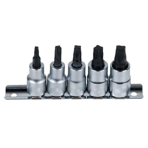[SW1907] ⬡ Galvučių su antgaliu rinkinys 3/8" (Mortorq), 5 vnt. (SW1907, ELLIENT TOOLS)