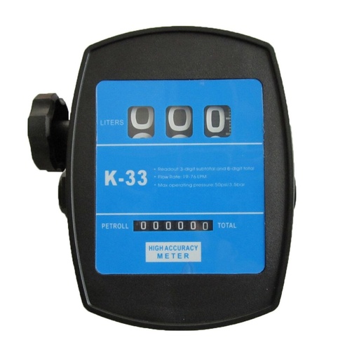 [K33] ⬡ Mechanical meter for diesel transfer pump (K33, AOCHENG)