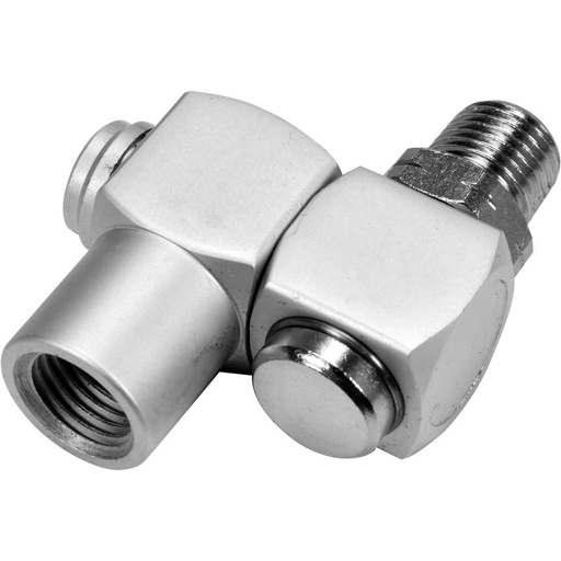 [YT24130] ⬡ Air hose connector 1/4" (ext & int thread) swivel 360° (YT24130, YATO)