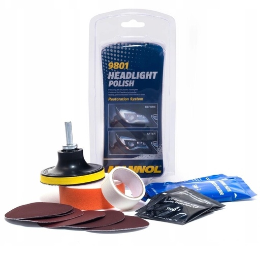 [9801] ⬡ Headlight polish kit MANNOL (9801, MANNOL)