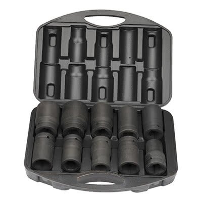 [BD10] ⬡ 1" Dr. Impact socket set 10pcs. (17-41mm) (BD10)