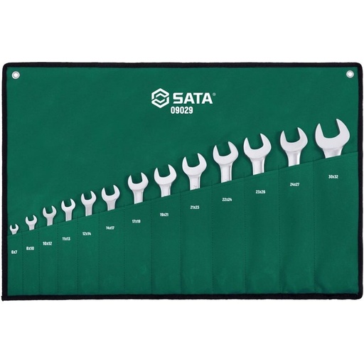 [S09029] ⬡ Open end wrenches set (13pcs) (6-32mm) (S09029, SATA)