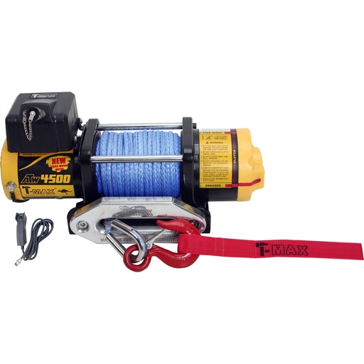 [ATWPRO4500] ⬡ Electric winch 12V 4500LBS/2040KG (Synthetic rope) (ATWPRO4500, T-MAX)
