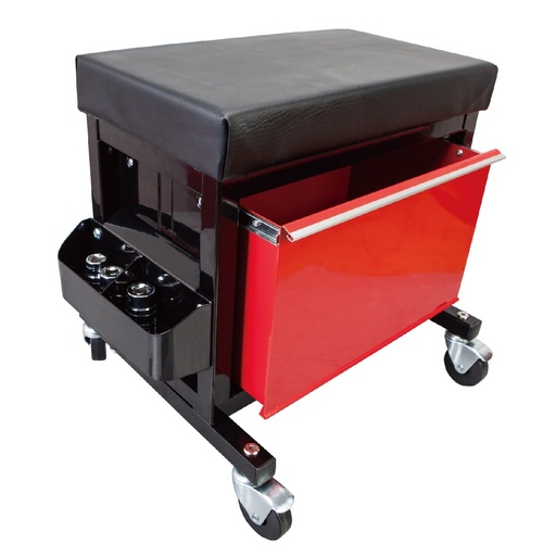 [PD2018C] ⬡ Rolling creeper seat with 1 drawer (PD2018C, TONGRUN)