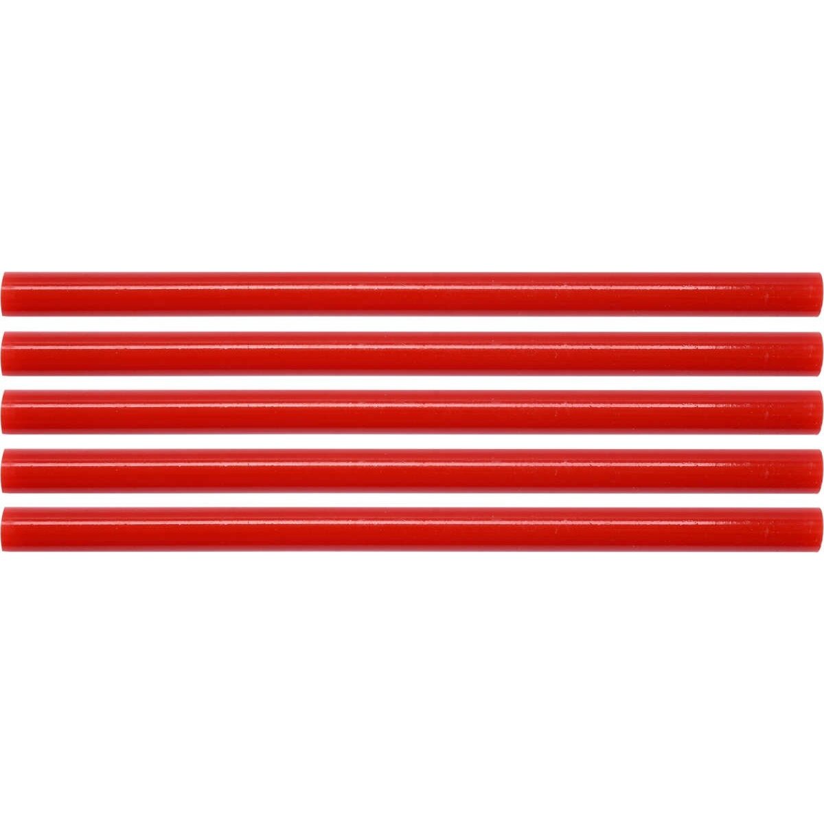 ⬡ Karšto klijavimo lazdelių rinkinys (raudonos) (5 vnt.) 11x200 mm (YT82434, YATO)