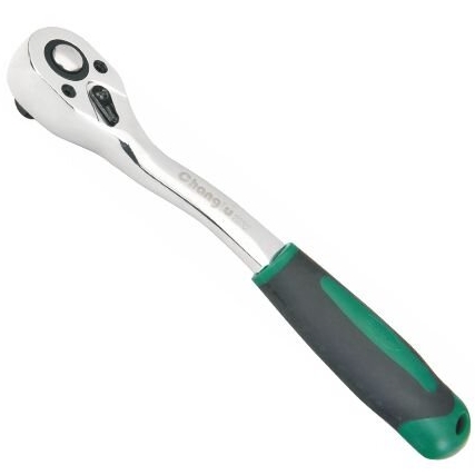 [CL305603] ⬡ Terkšlė reversinė lenkta 1/4" 72TH (CL305603, CHANGLU TOOLS)