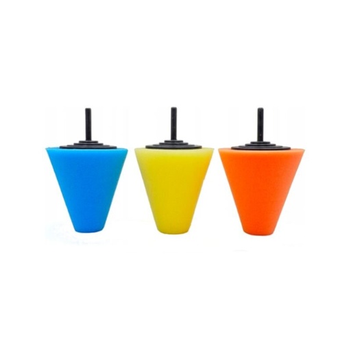 [KD1592] ⬡ Polishing sponges cone form for 150mm rims, set of 3 (KD1592)