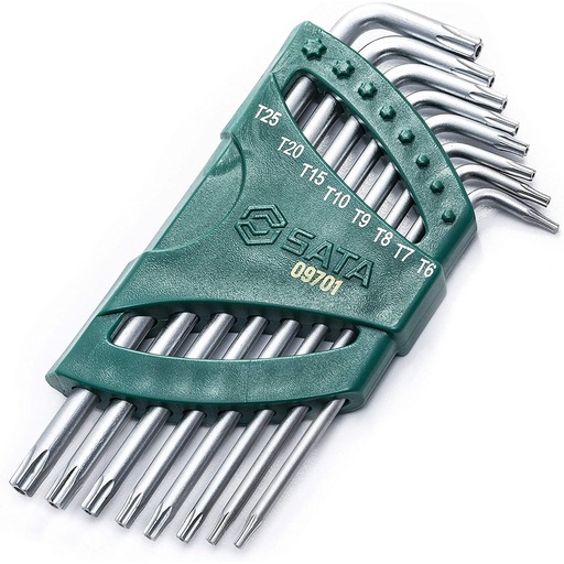 [ST09701] ⬡ Long L-type TORX hex key set with hole T6-T25 (ST09701, SATA)