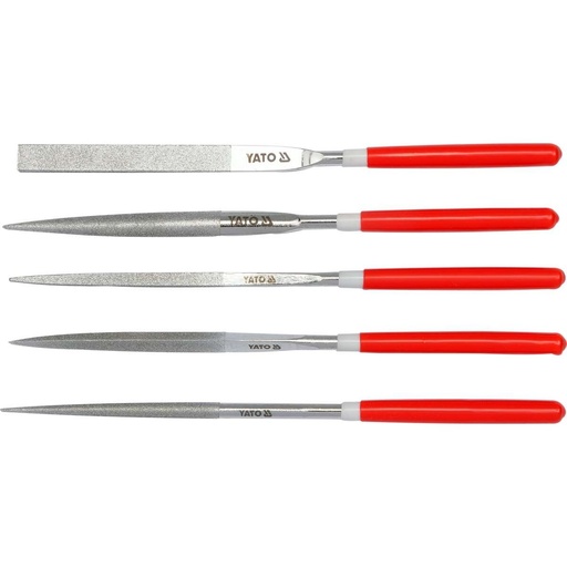 [YT6156] ⬡ Diamond file set (5pcs) 5x180x70mm (YT6156, YATO)