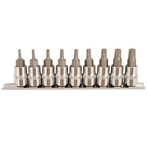 [GB7018] ⬡ 3/8" Dr. Bit socket set (TORX Plus) 9pcs (GB7018, ELLIENT TOOLS)