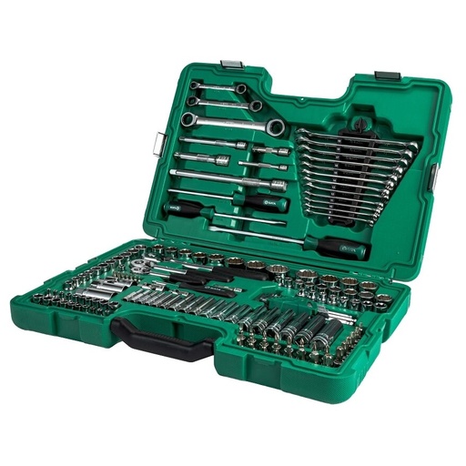 [ST09510SJ] ⬡ 1/4" + 3/8" + 1/2" Dr. Socket wrench set 150pcs. (SAE & metric) (ST09510SJ, SATA)