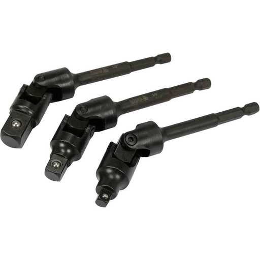 [YT04641] ⬡ 1/4" + 3/8" + 1/2" Lokano adaptera komplekts urbjmašīnai (3 gab.) (YT04641, YATO)
