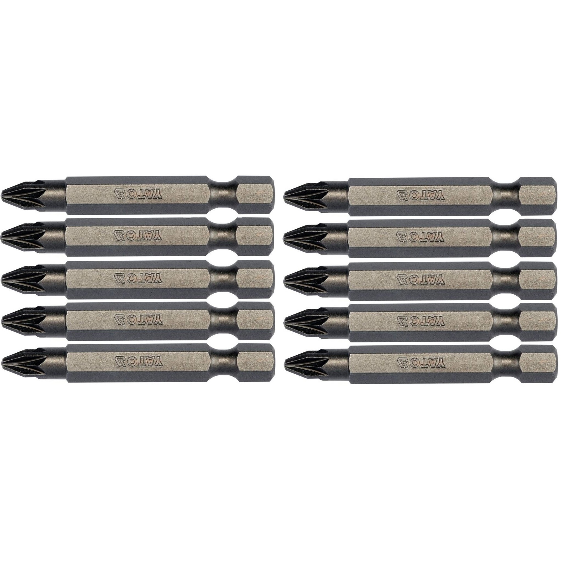 ⬡ POZIDRIV antgalis 1/4", 10 vnt. #2x50 mm L (YT78155, YATO)