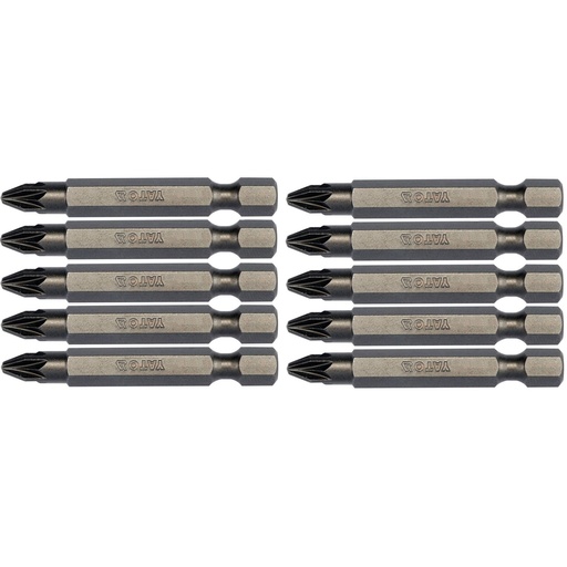[YT78155] ⬡ 1/4"Dr POZIDRIV bit, 10pcs #2x 50mmL (YT78155, YATO)