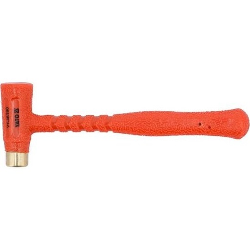 [YT46190] ⬡ Brass hammer with shock absorbing head 0.3kg, Ø 20mm, L=225mm (YT46190, YATO)