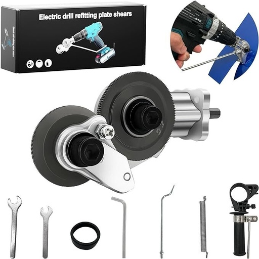 [MHRDGT02] ⬡ Sheet metal refitting shears attachment for drill (MHRDGT02)