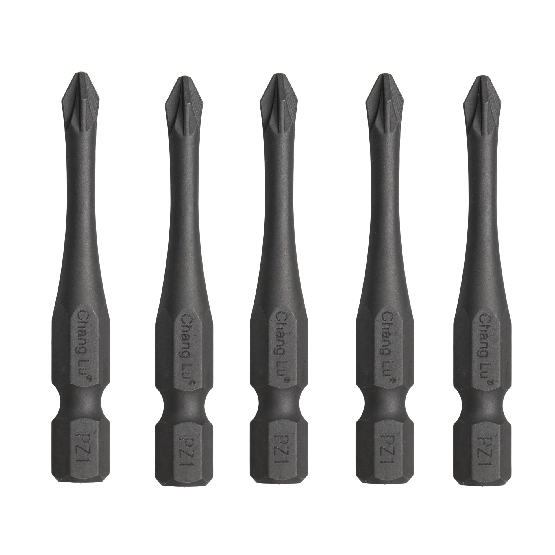 ⬡ 1/4" (6.3mm) Dr POZIDRIV impact bit, 5pcs. PZ #2 x 50mm (CL508402, CHANGLU TOOLS)