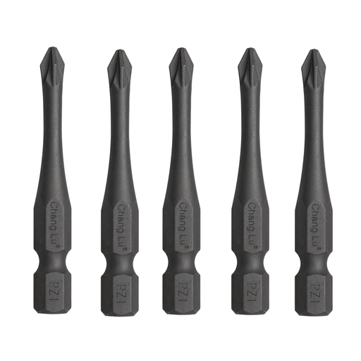 [CL508401] ⬡ 1/4" (6.3mm) Dr POZIDRIV impact bit, 5pcs. PZ #1 x 50mm (CL508401, CHANGLU TOOLS)