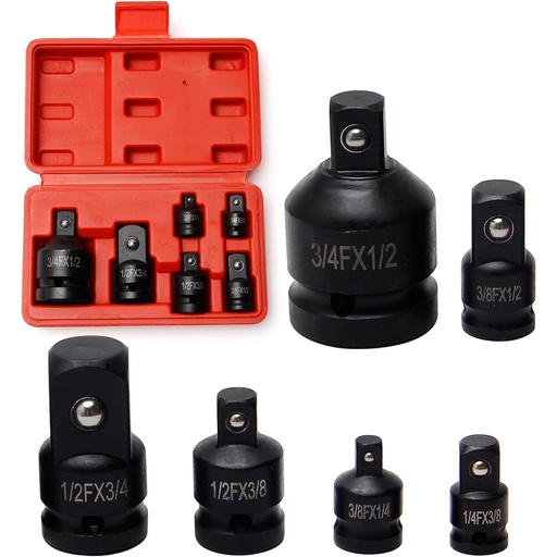 [KRKCS01] ⬡ 1/4" + 3/8" + 1/2" + 3/4" Impact adaptors set 6pcs (KRKCS01)