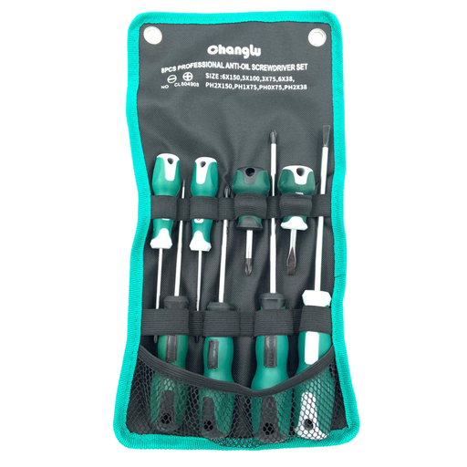 [CL504908] ⬡ Screwdriver set 8pcs (Flat/PH) (CL504908, CHANGLU TOOLS)