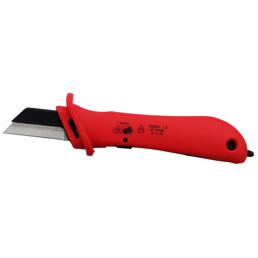 [CL901302] ⬡ Wire stripping knife VDE foldable protection (straigth blade) (CL901302, CHANGLU TOOLS)