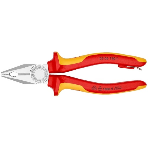 [0306180T] ⬡ Combination pliers insulated 180mm VDE KNIPEX (0306180T, KNIPEX)