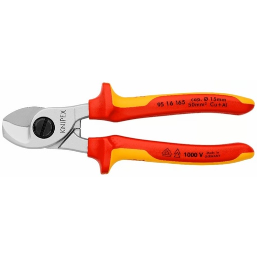 [9516165] ⬡ Cable shears insulated VDE 165mm KNIPEX (9516165, KNIPEX)