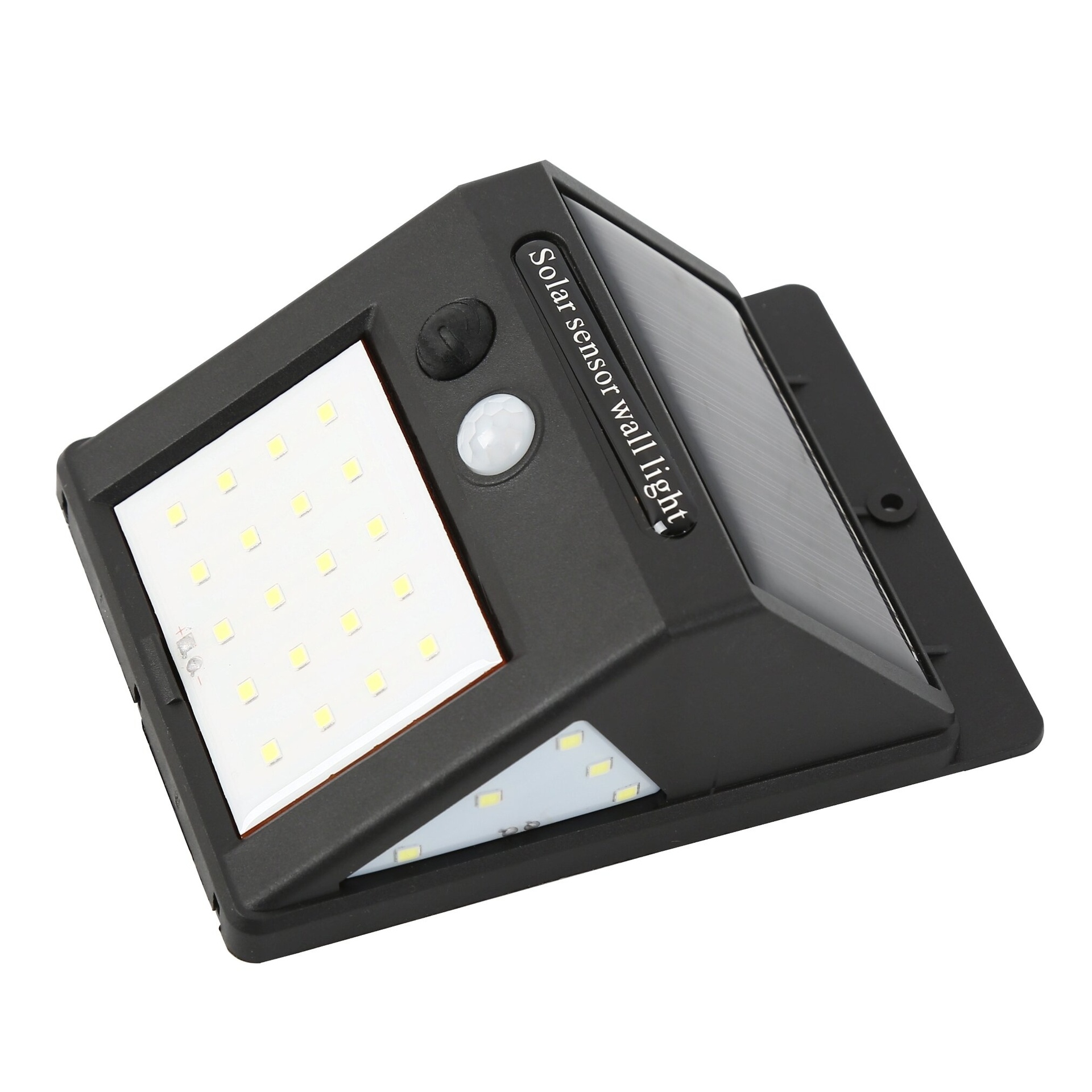 ⬡ Saulės energijos sieninis šviestuvas su judesio jutikliu 6 W 5500K LED (K3030)