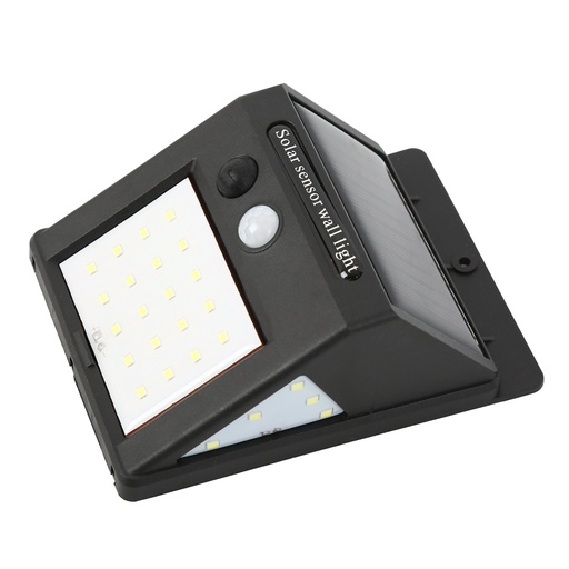 [K3030] ⬡ Saulės energijos sieninis šviestuvas su judesio jutikliu 6 W 5500K LED (K3030)