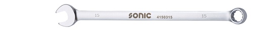 [4150315] Long combination wrench (open/ring) 15 mm (4150315, SONIC)