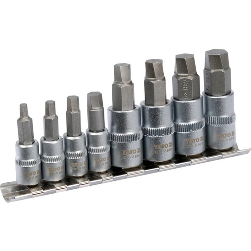 [YT04580] ⬡ Extractor set 8pcs (thick) 1/4", 3/8" HEX (YT04580)