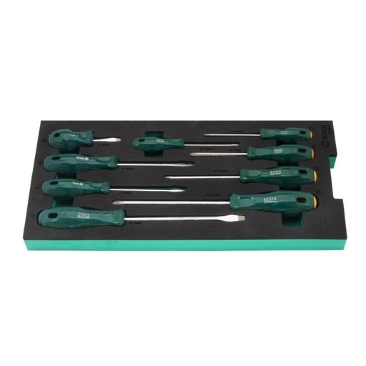 [ST09916G] ⬡ Tray. Screwdriver set 9pcs (pl./PH) (ST09916G, SATA)