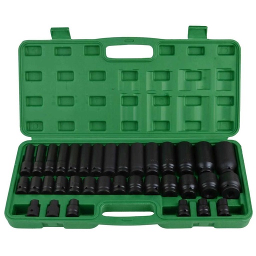 [CL105435] ⬡ 1/2" Galvučių smūginių rinkinys 8-32mm 35vnt. (CL105435, CHANGLU TOOLS)