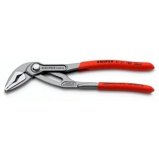 [8751180] ⬡ Water pump pliers long jaw KNIPEX SLIM Cobra with locking 180mm (8751180, KNIPEX)